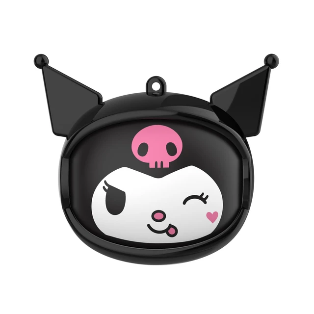 Alt view image 4 of 7 - Hello Kitty Kuromi Wireless Bluetooth Earbuds with Rotating Charging Case | Built-in Mic, Hands-Free Calling, Purple and Black Design for Kids & Fans | Flip Face Feature