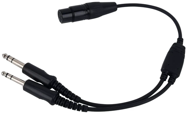 Main image of 5 Pin XLR Female to GA Dual Plugs Male, Adapter Cable for Airbus Bose a320 a20 a30 Pilot Aviation Headset GA Headphone