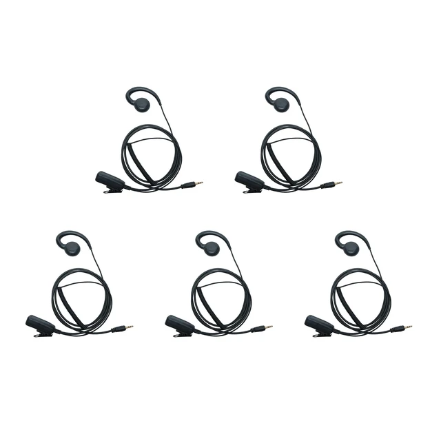 Main image of 5 Pack Headset Earpiece with PTT Mic Compatible with Cobra Radios RX380 | 2.5mm 1-Pin Walkie Talkie,for RX680, ACXT645, PX650, PX655 Two-Way Radio