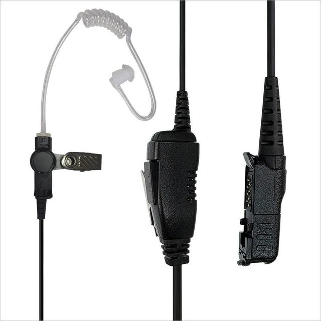 Main image of MONICONA R5 XPR3300E Earpiece with Mic Compatible with Motorola Radios XPR3300 XPR3500E DEP570 DP2600E MTP3250 DP3441E, Clear Acoustic Tube Headset with PTT and Clip Microphone