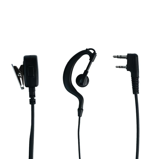 Alt view image 2 of 7 - Earpiece WalkieTalkie Headset Compatible with Baofeng UV-5R,10Pack | G-shape,with PTT Mic, Compatible with Baofeng BF-888S BF-F8HP BF-F9 Kenwood TK-2107 TK-3107 H777 RT7 RT21
