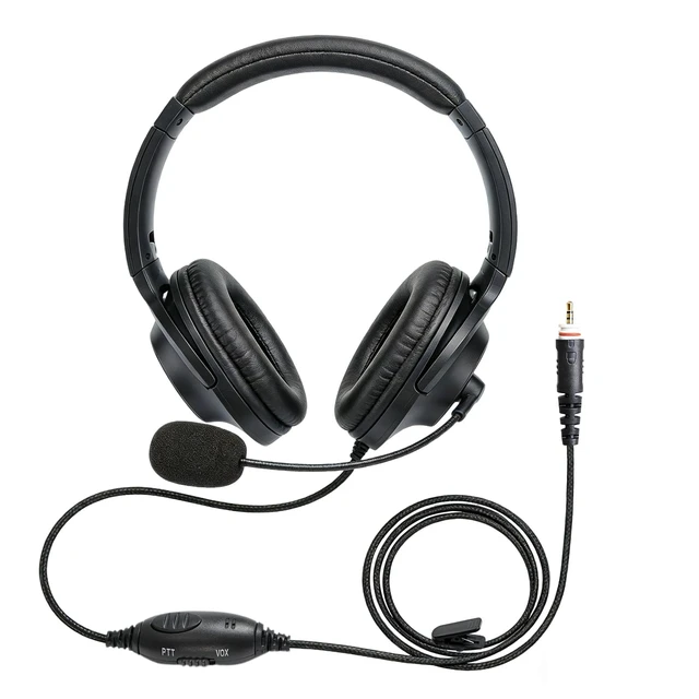 Main image of Pdflie Over The Head Headset Security Earmuff with VOX & PTT, Boom Mic Compatible for Motorola CLP-E Series Walkie Talkies CLP1010e CLP1040e CLP1060e CLP1080e