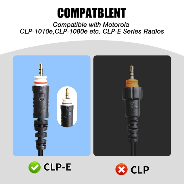 Alt view image 2 of 7 - Pdflie Over The Head Headset Security Earmuff with VOX & PTT, Boom Mic Compatible for Motorola CLP-E Series Walkie Talkies CLP1010e CLP1040e CLP1060e CLP1080e