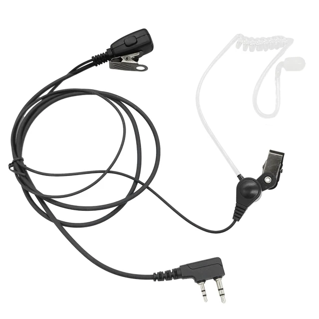 Alt view image 2 of 7 - Pdflie K1 Surveillance Headset with PTT Mic Security Acoustic Tube Earpiece for Baofeng UV-5R UV-82 UV-82HP BF-888S BF-F8HP AR-152 Arcshell Retevis RT21 RT22 RT27 RT68 Kenwood 2Pin Radio (20pack)
