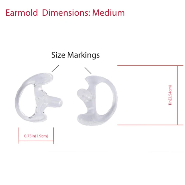 Alt view image 5 of 7 - 2-Wire Acoustic Tube Headset Compatible with XPR 3300e xpr 3500e Radios | Earpiece with a Pairs of Earbud Transparent tube, low-profile PTT clip ,for XIR P6600, E8608 Two Way , Walkie Talkie