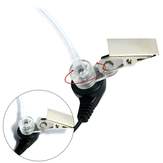 Alt view image 4 of 7 - Walkie Talkie Earpiece Headset with PTT MIC,Acoustic Tube 10 Packs | Compatible with Baofeng UV-5R BF-888S BF-F8HP Kenwood TK-2202 TK-2402 TK-3402 2 Way Radio Accessories