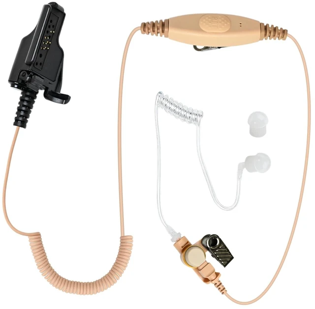 Main image of JUYODE Walkie Talkie Earpiece with Dual PTT Mic Double Push-to-Talk Button Acoustic Tube Headset for XTS1500 XTS2000 XTS2500 XTS3000 XTS3500 XTS5000 HT1000 Radio
