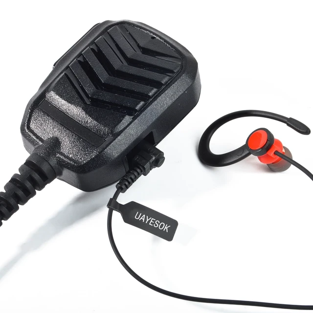 Alt view image 6 of 7 - UAYESOK 10-Pack 3.5mm Radio Listen Only Earpiece for Law Enforcement | Police Surveillance Headset, Removable Hook In-Ear Earphone for Speaker Mic