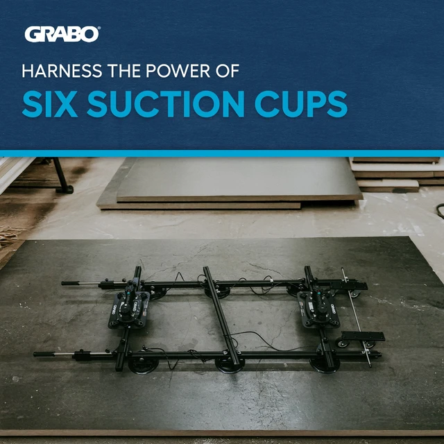 Alt view image 2 of 7 - GRABO Panel Pro Modular Rail Suction Gripster System, 6 Cups, 441 lb