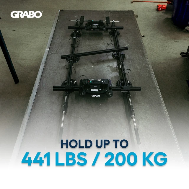 Alt view image 5 of 7 - GRABO Panel Pro Modular Rail Suction Gripster System, 6 Cups, 441 lb