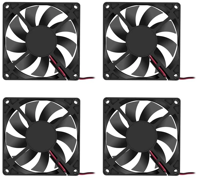 Main image of 4PCS 80x80x15mm Fan 12V 2Pin DC 8015 Brushless Cooling Case Fan 80mm 15mm for Cooling PC Computer Case CPU Radiator Cooler Fan 2Pin