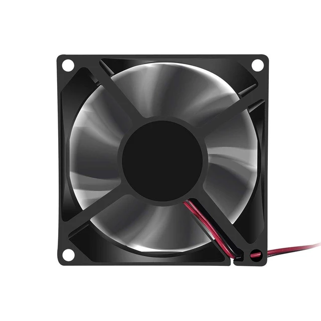 Alt view image 3 of 6 - 2Pcs 12V 3.14in 0.98in 80mm x 80mm x 25mm DC Fan 8025 Brushless Cooling for PC Computer Case CPU Coolers Radiators 2pin