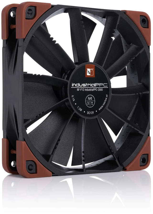 Alt view image 2 of 7 - NF-F12 iPPC-2000 IP67 PWM, High-End Industrial Fan 120mm | Heavy Duty High Airflow 25mm Thick Fan, for Extreme Environments, Certified Water and Dust Protection, 2000rpm 4-Pin PWM