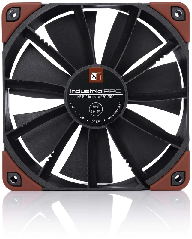 Alt view image 4 of 7 - NF-F12 iPPC-2000 IP67 PWM, High-End Industrial Fan 120mm | Heavy Duty High Airflow 25mm Thick Fan, for Extreme Environments, Certified Water and Dust Protection, 2000rpm 4-Pin PWM