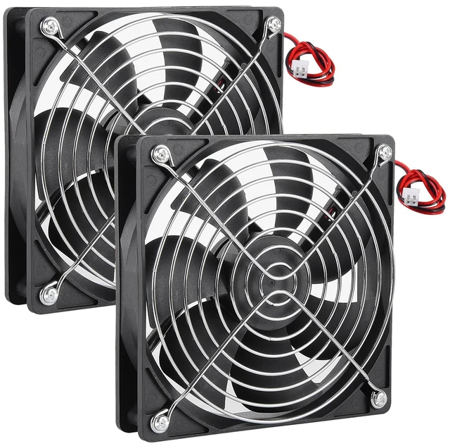 Main image of 2Pcs 120mm 12V DC Brushless Cooling Fan 2-Pin Case Fans 2 Pin for PC Computer CPU Cooling