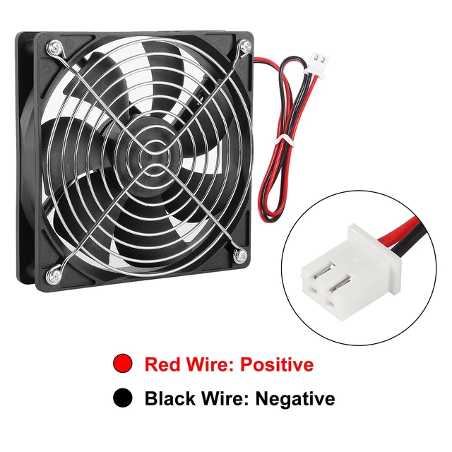 Alt view image 2 of 7 - 2Pcs 120mm 12V DC Brushless Cooling Fan 2-Pin Case Fans 2 Pin for PC Computer CPU Cooling
