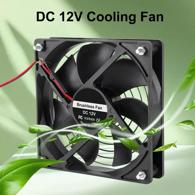 Alt view image 6 of 7 - 2Pcs 120mm 12V DC Brushless Cooling Fan Dual Ball Bearing 2-Pin Case Fans 2 Pin Computer Fan for PC Computer CPU Cooling