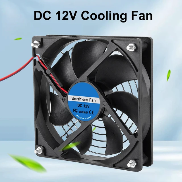 Alt view image 6 of 7 - 2Pcs 120mm 12V DC Brushless Cooling Fan 2-Pin Case Fans 2 Pin for PC Computer CPU Cooling