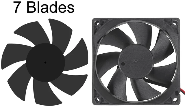 Alt view image 4 of 6 - 4PCS 80mm Fan 12V DC 8025 High Airflow Cooling Fan 2 Wire 3Pin Dual Ball DIY Cooler 12 v Fans for PC Power Supply Electronics Cooling