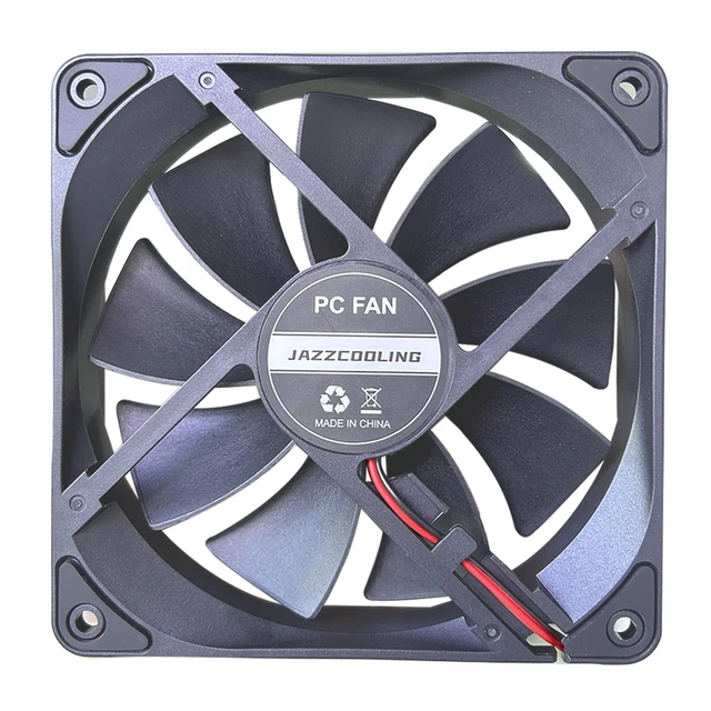 Alt view image 7 of 7 - 120mm Fan 2 Pack 12V Fan,Slient Version High Airflow 12V 2pin PSU PC Fans, DL-120 with Hydraulic Bearing 2,000RPM Cooling Fan for Computer,RV Refrigerator, TV Cabinet, Dryer, dehumidifier, Grow Tent