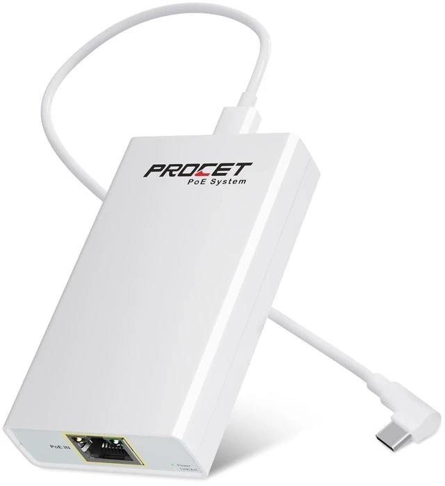 Main image of Gigabit PoE to USB C Converter, USB-C to Ethernet Adapter with 23W Charging | Power & Data 2-in-1 RJ45 Port to Type-C Adapter for Smart Phone/Tablet, 10/100/1000Mbps High Speed Plug & Play,IEEE802.3at
