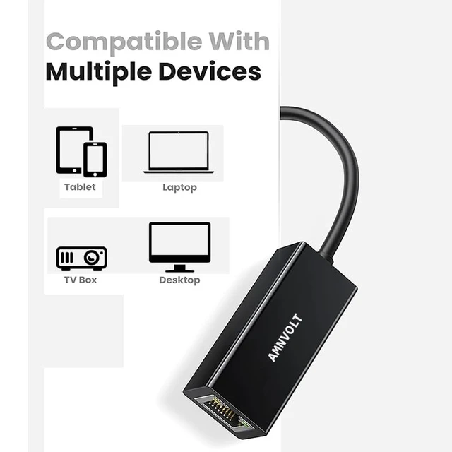 Alt view image 6 of 7 - USB 5Gbps Ethernet Adapter, Ultra Speed USB 3.2 to RJ45 LAN Network Converter,USB Type A/C Realtek RTL8157 Wired LAN Network Connection 5G, 2.5G, 1G, 100Mbps for Windows, Mac OS, Linux and More