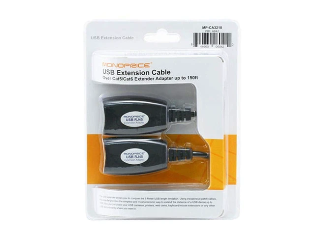 Alt view image 2 of 2 - USB Extender over CAT5E or CAT6 Connection up to 150ft