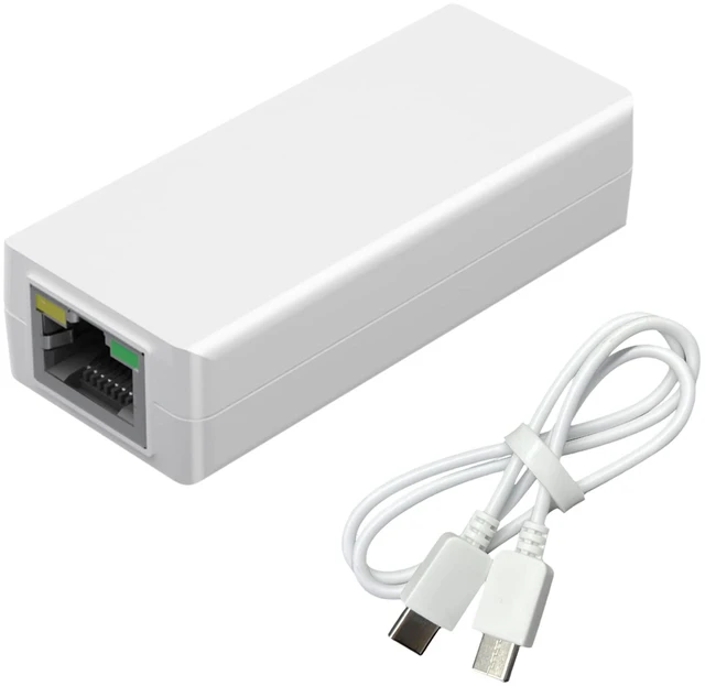 Main image of to USB C Converter, USB-C to Ethernet Adapter with 10W Charging | Power & Data 2-in-1 RJ45 Port to Type-C Adapter for Smart Phone/Tablet, 10/100Mbps High Speed Plug & Play,IEEE802.3af