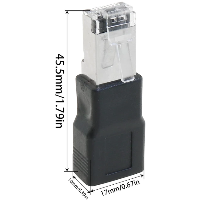 Alt view image 2 of 5 - USB 2.0 Female to RJ45 Male Ethernet Conversion Adapter Suitable for Cameras Routers Laptops Desktop Computer