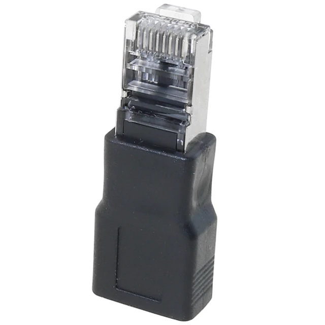 Alt view image 3 of 5 - USB 2.0 Female to RJ45 Male Ethernet Conversion Adapter Suitable for Cameras Routers Laptops Desktop Computer