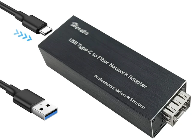 Main image of Mini USB 3.0 to SFP Gigabit Ethernet Adapter Fiber Optic Network Adapter Network Interface Card Compatible with Windows/macOS/Linux,High Performance Transfer Rate,Full/Half Duplex