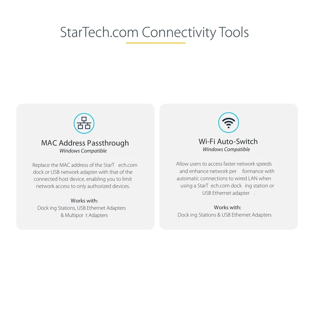 Alt view image 6 of 6 - USB-C to Ethernet Adapter, 10/100/1000Mbps, 12in Attached Cable | USB 3.0 to Gigabit Ethernet Network Adapter, Driverless Install, US1GC30B2