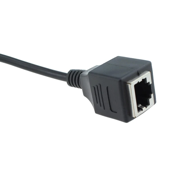 Alt view image 3 of 5 - 3pcs 3.5mm 1/8" Stereo Male Plug to RJ45 Female Extender Over Cat5/Cat6 Socket Ethernet Adapter Cable (3.5M/RJ45F)