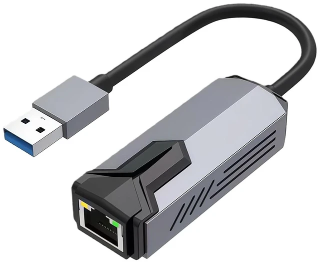 Alt view image 4 of 7 - 5000Mbps Ethernet Adapter Type C USB3.0 to RJ45 Cable Directly Connection Gigabit Networking for Laptop Accessories Ethernet Networking Adapter Gigabit Dongle Converter for