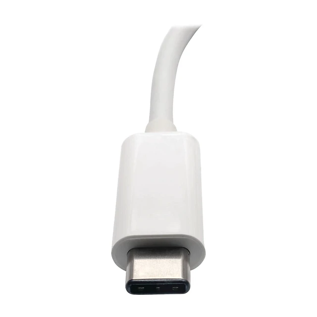Alt view image 3 of 3 - USB-C Multiport Adapter Converter Docking Station, VGA 1080p @ 60Hz, USB-A Hub, 60W PD Charging Port, Gigabit Ethernet, Thunderbolt 3 Compatible, White, 3-Year Warranty (U444-06N-VGU-C)