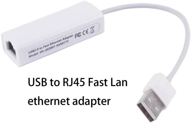 Alt view image 3 of 6 - USB to RJ45 LAN Ethernet Adapter 100Mbps Asix AX88772B AX88772 Converter 10M 100M