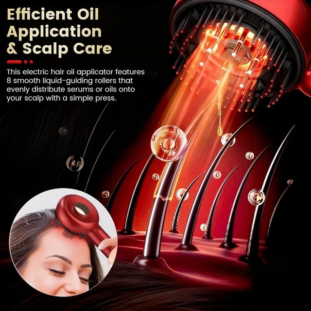 Alt view image 2 of 7 - 3 in 1 Scalp Massager Hair Growth Hair Oil Applicator, Electric Scalp Brush for Deep Cleansing, Stimulates Hair Regrowth for Men & Women, Waterproof Head Massager for Scalp Care and Relaxation at Home