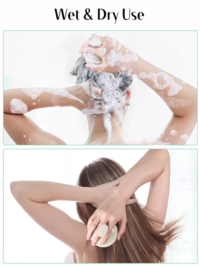 Alt view image 5 of 6 - Scalp Massager Hair Growth Scrubber for Dandruff Removal Hair Care | Silicone Head Massager Relaxing, Shampoo Brush Cleansing Exfoliating for All Hair Type, Easy-Grip, Bath Shower Accessories