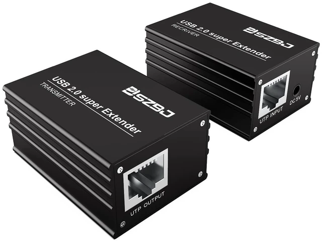 Main image of USB2.0 Extender Over RJ45 Cat5E/6 up to 230ft Ethernet Cable Extender with Power Adapter- Full USB 2.0 Support for Keyboard, DongleMouse, Webcam, and All Operating System 101