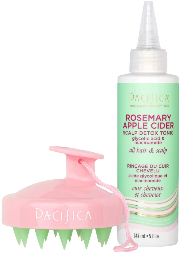 Main image of Scalp Detox Set Rosemary Apple Cider Vinegar Scalp Exfoliating Tonic with Scalp Massager Brush, Deep Cleansing & Clarifying Treatment for Buildup, Dry Flaky Scalp, Vegan