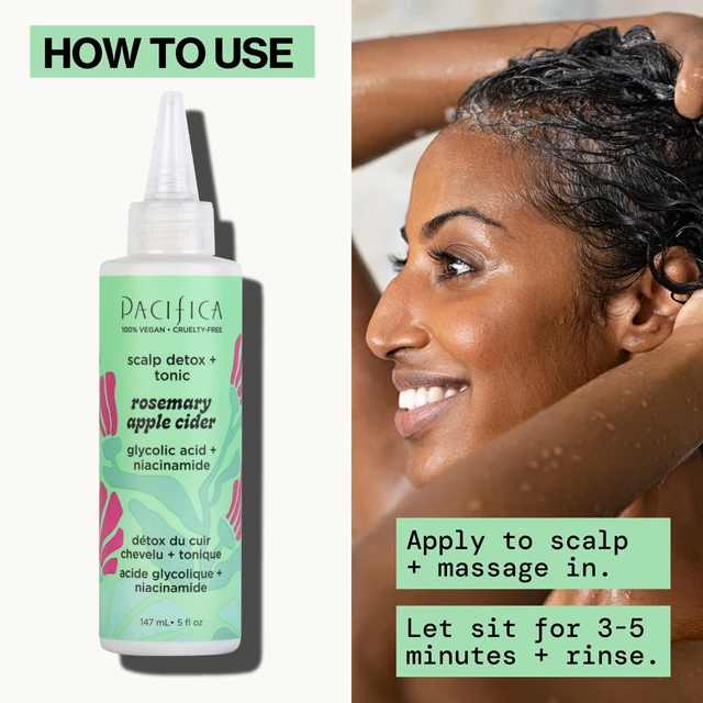 Alt view image 4 of 7 - Scalp Detox Set Rosemary Apple Cider Vinegar Scalp Exfoliating Tonic with Scalp Massager Brush, Deep Cleansing & Clarifying Treatment for Buildup, Dry Flaky Scalp, Vegan