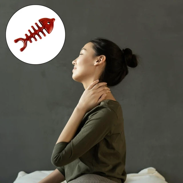 Alt view image 6 of 7 - Fish Bone Wooden Massage Comb for Scalp, 13x5x1.7cm | Smooth Polished Wood, Rounded Edges, Non-Electric Use, for Feet, Shoulders, Yoga or Outdoor Sessions