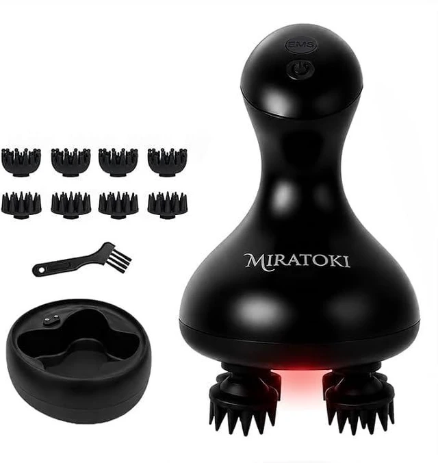 Main image of CocoWave 4-in-1 Face & Scalp Massager, Red Light, Japanese Shiatsu Massage, Microcurrent and Vibration Massage, Waterproof, One Massager for Whole Body