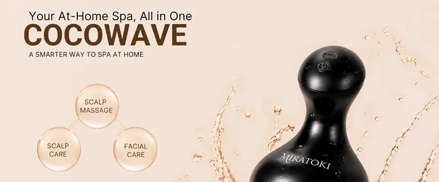 Alt view image 4 of 7 - CocoWave 4-in-1 Face & Scalp Massager, Red Light, Japanese Shiatsu Massage, Microcurrent and Vibration Massage, Waterproof, One Massager for Whole Body
