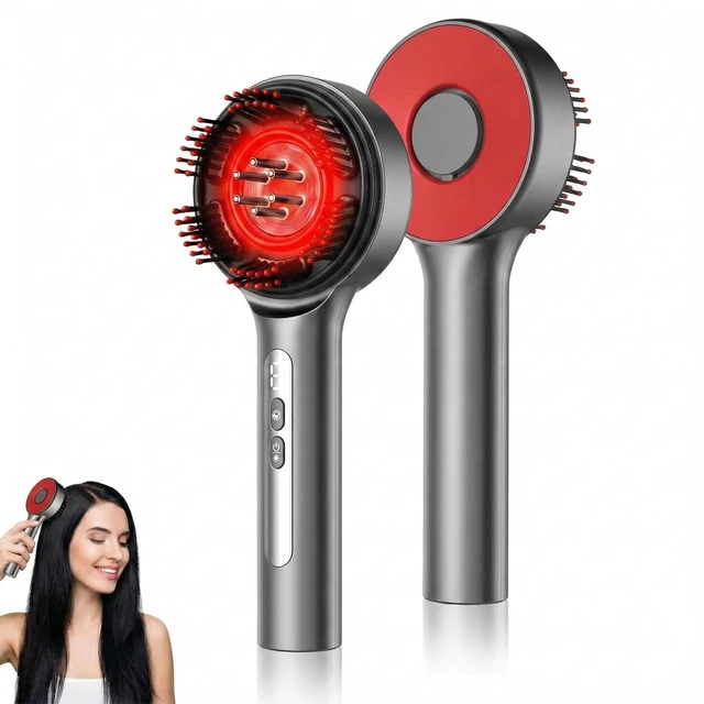 Main image of Electric Scalp Massager, 3-in-1 Hair Oil Applicator for Hair Growth, IPX7 Waterproof Cordless Head Massager for Stress Relief, Portable for Deep Clean & Scalp Care (Grey)
