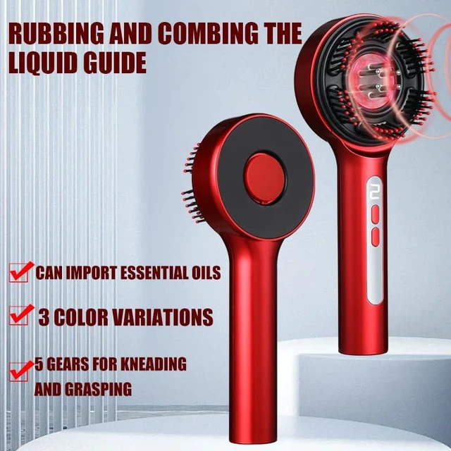 Alt view image 5 of 6 - Electric Scalp Massager, 3-in-1 Hair Oil Applicator for Hair Growth, IPX7 Waterproof Cordless Head Massager for Stress Relief, Portable for Deep Clean & Scalp Care (Grey)