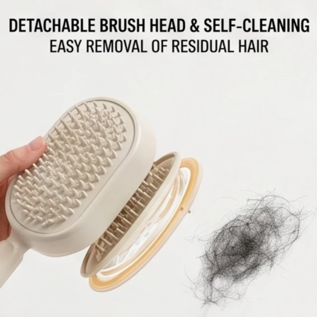 Alt view image 6 of 6 - Electric Spray Air Cushion Massage Comb, Hair Brush with Water Spray, Rechargeable Anti-Static Hair Brush with Fine Mist Spray and Red Light Scalp Massage, Wet Dry Hair Styling for Women Men1