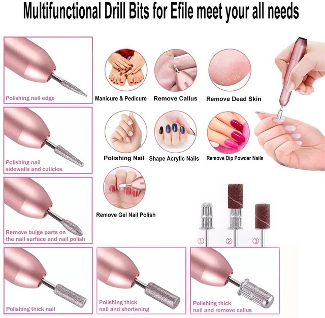 Alt view image 5 of 7 - 2026 Upgrad 116 PCS Portable Electric Nail Drill with 120W UV LED Nail Lamp Set,Gel Light Drill Kit,Acrylic Nails Gel Polishing Shape Tools Supplies Set,Manicure Pedicure Nail Files DIY