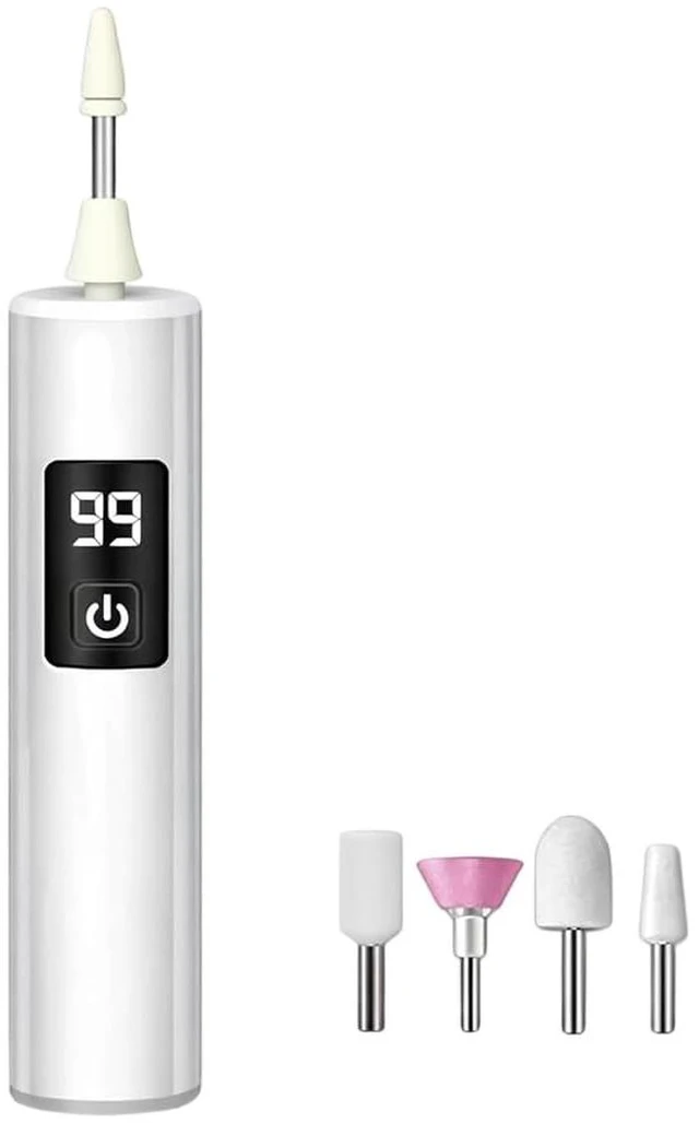 Main image of Cordless Electric Nail File 3-Speed Rechargeable Nail | USB-C Charging, Built-In LED Light, Lightweight Manicure Tool for Shaping, Buffing & Cuticle Care