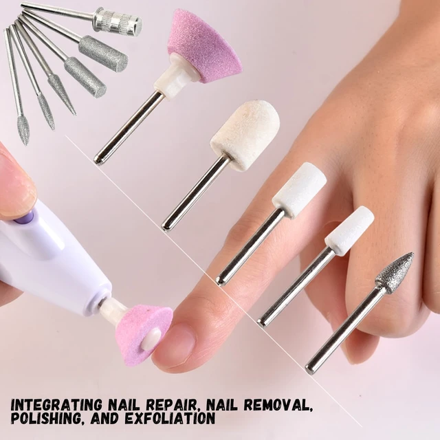 Alt view image 7 of 7 - 11Pcs Nail Drill Bits Sets with 6Pcs File Sanding Bands 3/32 Inch Professional Rotary Burrs Diamond Cuticle Remover Bits Kit Cuticle Remover Bits for Acrylic Nail Manicure Pedicure Tools US173
